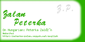 zalan peterka business card